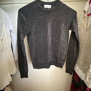 &other stories shiny black top